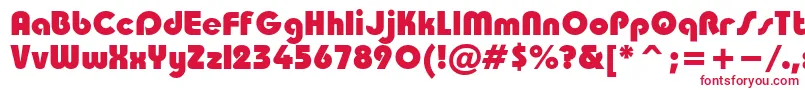 SanasoftTaurusHeavy.Kz Font – Red Fonts on White Background