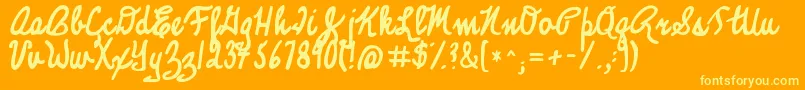 More about Kglegacyofvirtue Font Kglegacyofvirtue Font – Yellow Fonts on Orange Background