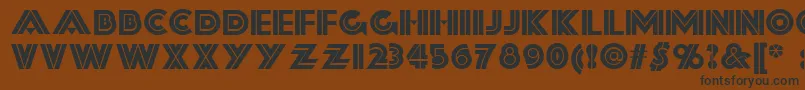 FortySecondStreetNf Font – Black Fonts on Brown Background