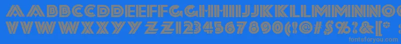 FortySecondStreetNf-fontti – harmaat kirjasimet sinisellä taustalla