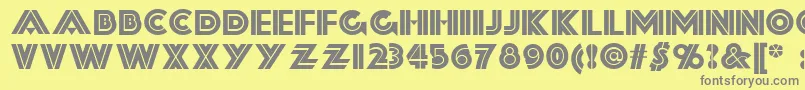 FortySecondStreetNf-fontti – harmaat kirjasimet keltaisella taustalla