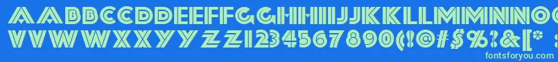 FortySecondStreetNf Font – Green Fonts on Blue Background