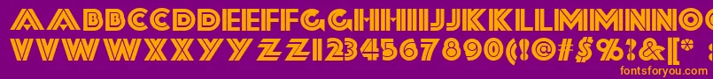 FortySecondStreetNf Font – Orange Fonts on Purple Background