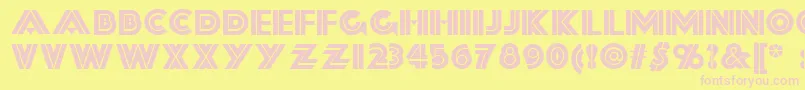 FortySecondStreetNf Font – Pink Fonts on Yellow Background