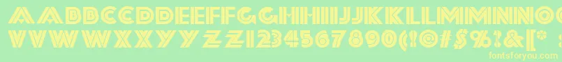 FortySecondStreetNf Font – Yellow Fonts on Green Background