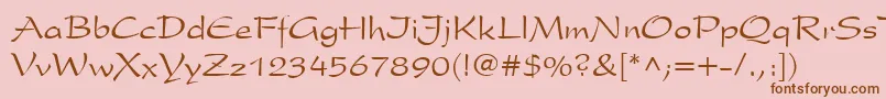PresidentCyr Font – Brown Fonts on Pink Background