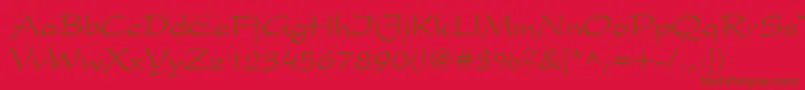 PresidentCyr Font – Brown Fonts on Red Background