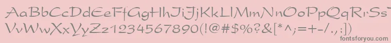 PresidentCyr Font – Gray Fonts on Pink Background