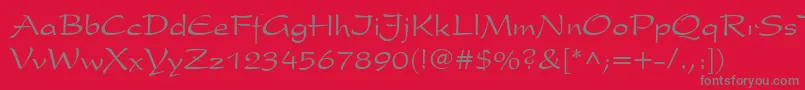 PresidentCyr Font – Gray Fonts on Red Background