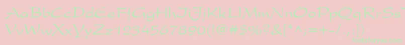 PresidentCyr Font – Green Fonts on Pink Background