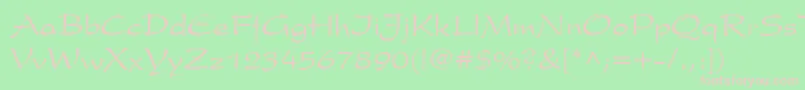 PresidentCyr Font – Pink Fonts on Green Background