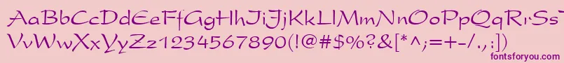 fuente PresidentCyr – Fuentes Moradas Sobre Fondo Rosa