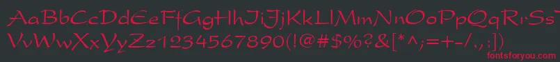 PresidentCyr Font – Red Fonts on Black Background
