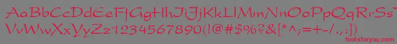PresidentCyr Font – Red Fonts on Gray Background