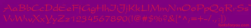 PresidentCyr Font – Red Fonts on Purple Background