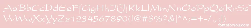 PresidentCyr Font – White Fonts on Pink Background