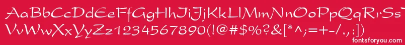 PresidentCyr Font – White Fonts on Red Background
