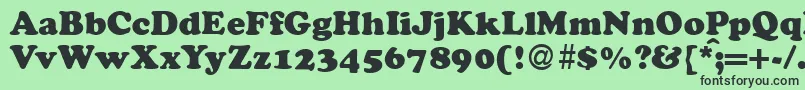 CocosdbNormal Font – Black Fonts on Green Background