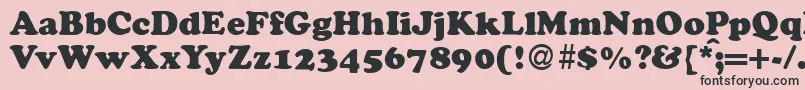 CocosdbNormal-fontti – mustat fontit vaaleanpunaisella taustalla