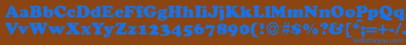 Шрифт CocosdbNormal – синие шрифты на коричневом фоне
