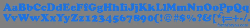 フォントCocosdbNormal – 灰色の背景に青い文字