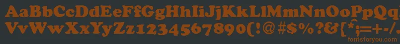 Шрифт CocosdbNormal – коричневые шрифты на чёрном фоне