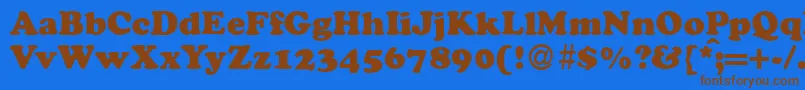 CocosdbNormal Font – Brown Fonts on Blue Background