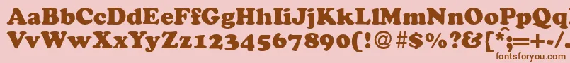 CocosdbNormal Font – Brown Fonts on Pink Background