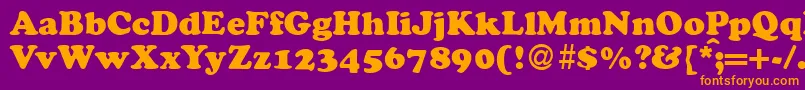 CocosdbNormal Font – Orange Fonts on Purple Background