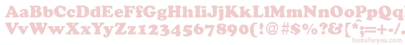 フォントCocosdbNormal – 白い背景にピンクのフォント