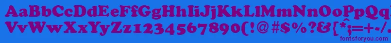 CocosdbNormal Font – Purple Fonts on Blue Background