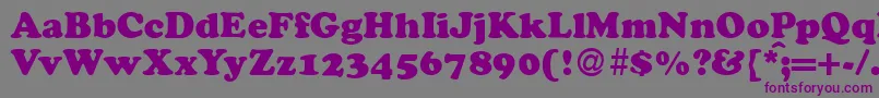 CocosdbNormal Font – Purple Fonts on Gray Background