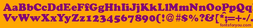 CocosdbNormal Font – Purple Fonts on Orange Background