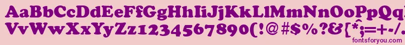 CocosdbNormal Font – Purple Fonts on Pink Background