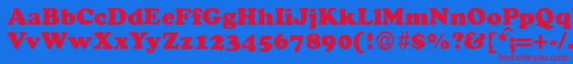 CocosdbNormal Font – Red Fonts on Blue Background