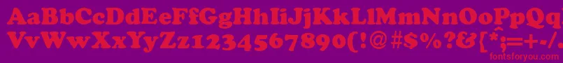 CocosdbNormal Font – Red Fonts on Purple Background