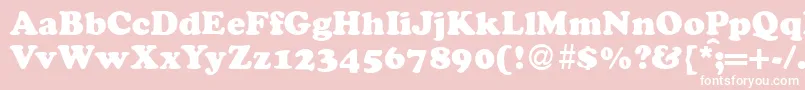 CocosdbNormal-Schriftart – Weiße Schriften auf rosa Hintergrund