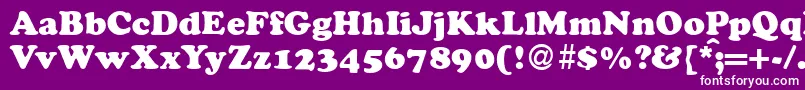 CocosdbNormal Font – White Fonts on Purple Background