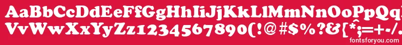 フォントCocosdbNormal – 赤い背景に白い文字