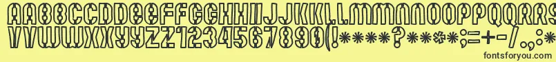 Mutefruitwhitekrash Font – Black Fonts on Yellow Background