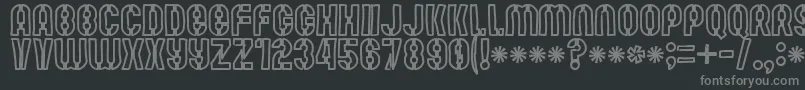 Mutefruitwhitekrash Font – Gray Fonts on Black Background