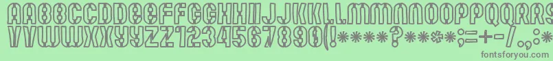 Mutefruitwhitekrash Font – Gray Fonts on Green Background