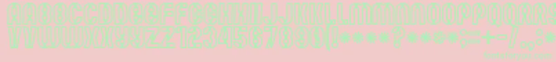 Mutefruitwhitekrash-Schriftart – Grüne Schriften auf rosa Hintergrund