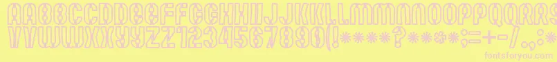 Mutefruitwhitekrash Font – Pink Fonts on Yellow Background