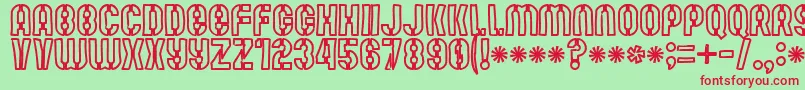 Mutefruitwhitekrash Font – Red Fonts on Green Background