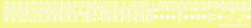 Mutefruitwhitekrash Font – White Fonts on Yellow Background