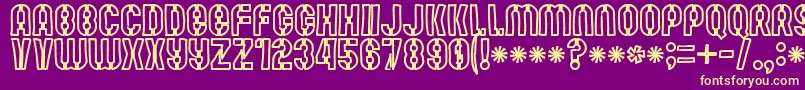 Mutefruitwhitekrash Font – Yellow Fonts on Purple Background