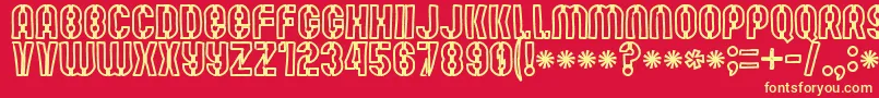 Mutefruitwhitekrash Font – Yellow Fonts on Red Background