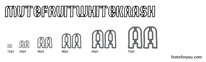 Размеры шрифта Mutefruitwhitekrash