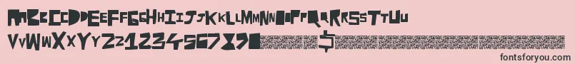 Cutaway Font – Black Fonts on Pink Background